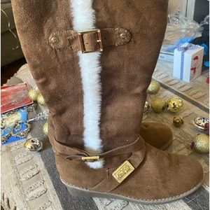 MICHAEL KORS FUR LINED SUEDE BOOTS SIZE 5